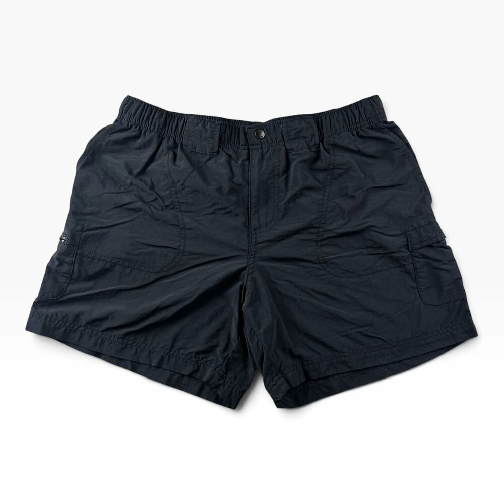 Columbia Womens Medium Cargo Shorts Black Nylon Hiking Outdoor Utility Pockets